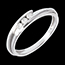 Geschenke Frau Trilogie bipolaire in Weissgold - 3 Diamanten