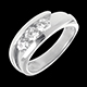 Schmuck trilogie bipolaire en weissgold 077 karat diamante