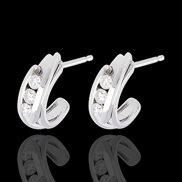 Verkauf Ohrringe Trilogie bipolaire in Wei�gold  - 0.3 Karat - 6 Diamanten