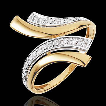 on-line kaufen Diamantring Nofretete - Wei�gold mit 5 Diamanten