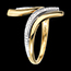 Gold Schmucke Diamantring Nofretete - Wei�gold mit 5 Diamanten