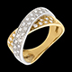 Geschenk Frau ring ellipse voll besetzt 05 karat 36 diamanten