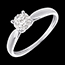 Geschenk Frau Zarter Ring in Weissgold Diamantsph�re - 7 Diamanten