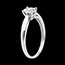 Geschenk Frau Zarter Ring in Weissgold Diamantsph�re - 7 Diamanten