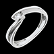Juwelier solitarring ondine in weissgold