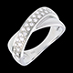 Hochzeit ring ellipse weissgold semi besetzt 026 karat 26 d