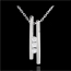 on-line Kauf Collier Stimmgabel Trilogie in Weissgold - 3 Diamanten