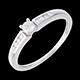 Frau solitar octave weissgold 021 karat diamanten