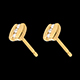 on-line Kauf ohrstecker trilogie mit spannfassung gelbgold diam