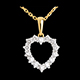 Schmuck anhanger herzrahmen 09 karat 14 diamanten