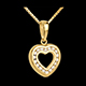 Kauf herzanhanger spiegelbild gelbgold 025 karat 18 dia