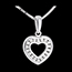 Juwelier Herzanh�nger Spiegelbild in Weissgold - 0.25 Karat - 18 Diamanten
