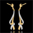 Frau Ohrringe Nou�es - Gelbgold mit Diamanten