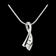 Geschenke Frau anhanger noeud illusion weissgold