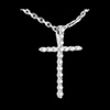 Schmuck Diamant Anh�nger Kreuz in Weissgold - 17 Diamanten