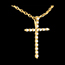 Schmuck Anh�nger Kreuz in Gelbgold - 17 Diamanten
