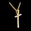 Juwelieren Anh�nger Kreuz in Gelbgold - 17 Diamanten