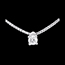 Schmuck Collier Solit�r in Weissgold