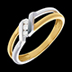Geschenk trilogie mit spannfassung weiss und gelbgold diama