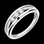 Frau Trilogie-Ring Untiefe - Wei�gold mit 3 Diamanten