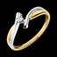 Geschenk Frau Solit�rring Jupiter - Gelbgold und Weissgold
