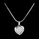 Geschenke Frau anhanger sweet heart blanc 18 diamanten