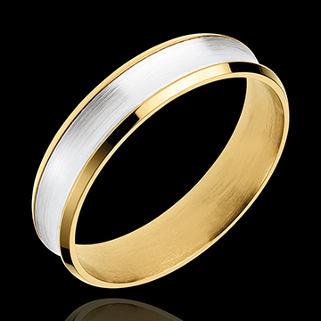 Gold Schmucke Ring Dandy aus Gelbgold und Weissgold