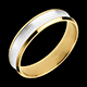 Geschenke ring dandy aus gelbgold und weissgold