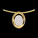 Geschenk Frauen collier alcove in gelbgold 37 karat 24 diamanten