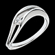 Geschenk solitarring onde de nuit in weissgold