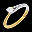Kauf Solit�rring Broche in Gelb- und Weissgold - 0.23 Karat