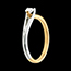 Geschenke Frauen Solit�rring Broche in Gelb- und Weissgold - 0.23 Karat