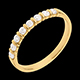 Geschenk trauring semi pave gelbgold krappenfassung 03 kara