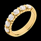 Juwelier trauring semi pave gelbgold krappenfassung 15 kara