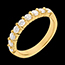 On-line Verfkauf Trauring semi pav� in Gelbgold - Krappenfassung  - 0.75 Karat - 9 Diamanten