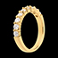 Verkauf Trauring semi pav� in Gelbgold - Krappenfassung  - 0.75 Karat - 9 Diamanten