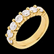 Geschenke Frauen trauring semi pave gelbgold krappenfassung 157 kar