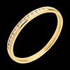 Geschenk Frauen Trauring semi pav� in Gelbgold - Kanalfassung  - 13 Diamanten