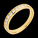 Gold Schmucke trauring semi pave gelbgold kanalfassung 03 karat