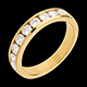 Juwelieren trauring semi pave gelbgold kanalfassung 075 karat
