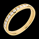 Gold Schmucke trauring semi pave gelbgold kanalfassung 03 karat
