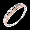 Kauf Ring Krone in Ros�- und Weissgold - 22 Diamanten