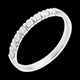 Juwelier trauring semi pave weissgold krappenfassung 03 kar