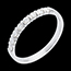 Verkauf Trauring semi pav� in Weissgold - Krappenfassung  - 0.3 Karat - 8 Diamanten