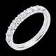 Juwelier trauring semi pave weissgold krappenfassung 05 kar