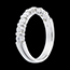 Geschenk Frau Trauring semi pav� in Weissgold - Krappenfassung - 0.75 Karat - 8 Diamanten