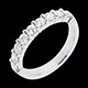Gold Schmuck trauring semi pave weissgold krappenfassung 075 ka