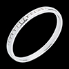 Geschenk Frau Trauring semi pav� in Weissgold - Kanalfassung  - 13 Diamanten