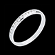 Geschenk Trauring zur H�lfte mit Diamanten besetzt in Weissgold - Kanalfassung  - 11 Diamanten