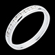 on-line Kauf Trauring zur H�lfte mit Diamanten besetzt in Weissgold - Kanalfassung  - 11 Diamanten